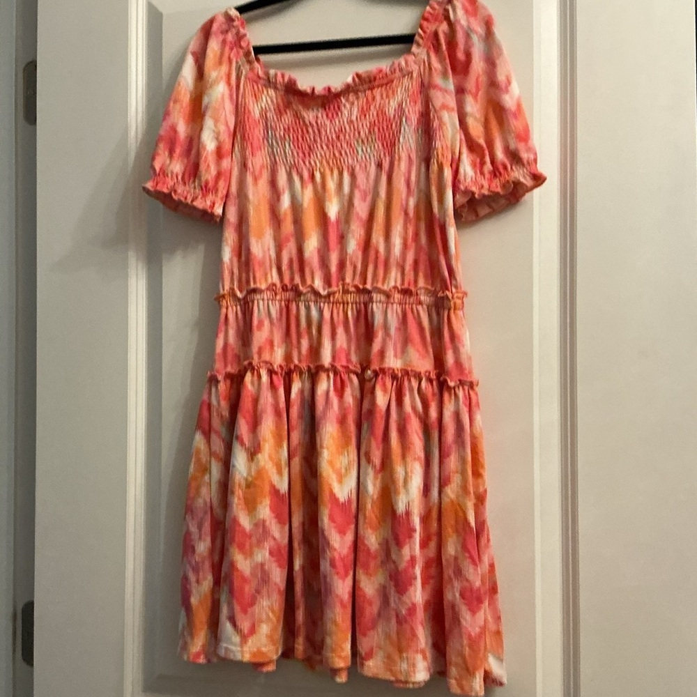 Colorful Chevron Patterned Dress